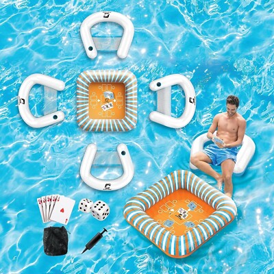 Cipton Inflatable Card Game Table Set Pool Toys