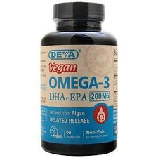 Deva Nutrition Vegan Omega-3 DHA-EPA (Delayed Release) Non-Fish 90 vcaps