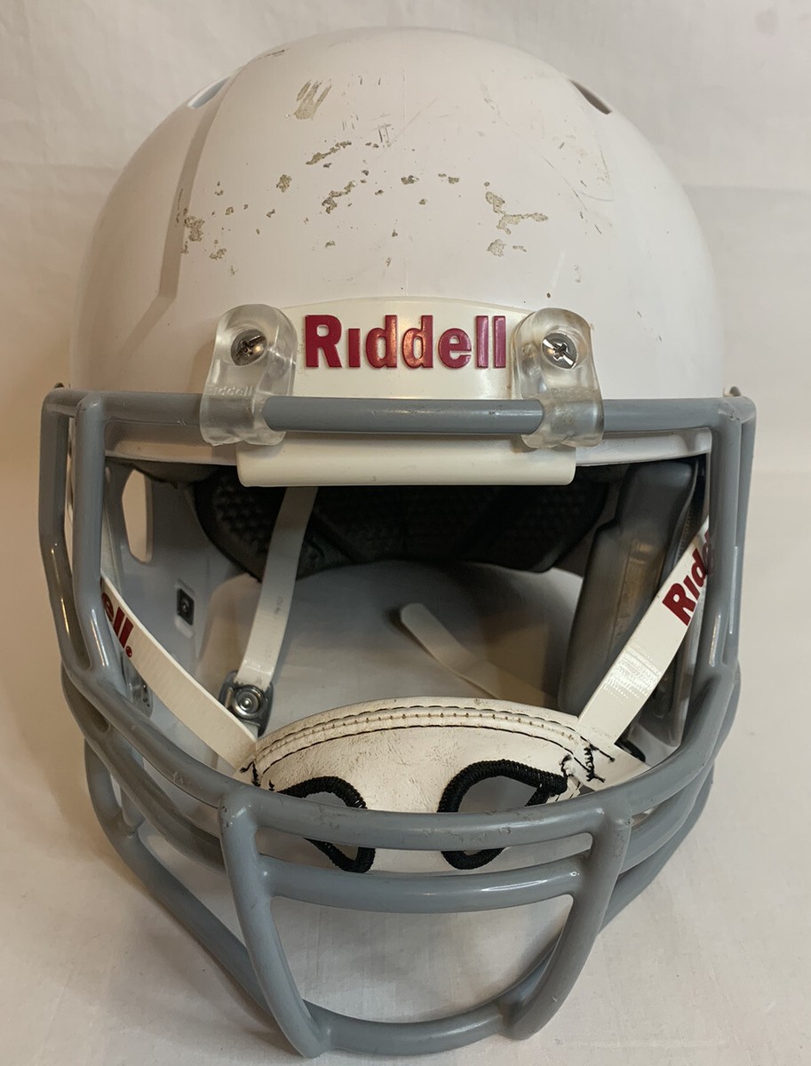 Riddell Football Helmet Teen Youth Medium White Chin Strap Face Mask White
