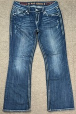 Rock Revival Blake Women's Bootcut Embroidered Jeans Size 31 Actual 34x30 