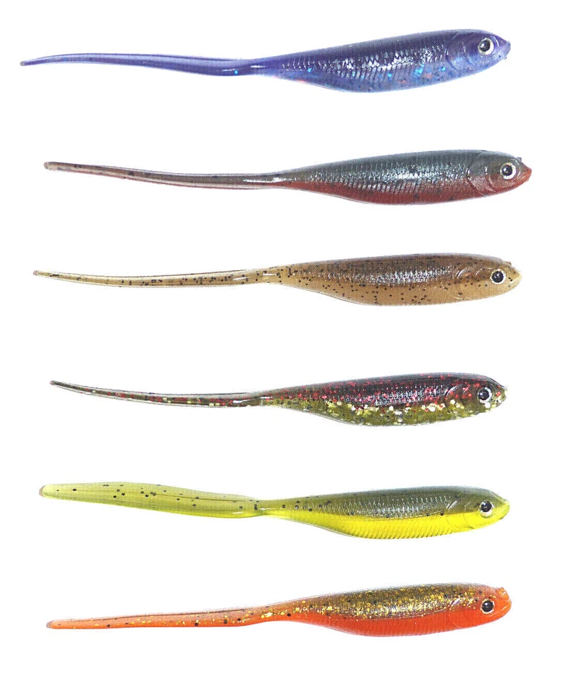 EFFZETT PADDLE MINNOW Dropshot Kunstköder Barsch-Zanderköder, Set von 2 Stück