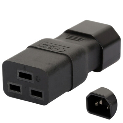XT-XINTE PDU PSU APC UPS IEC C14 Male to C19 Adapter Computer Server Converter