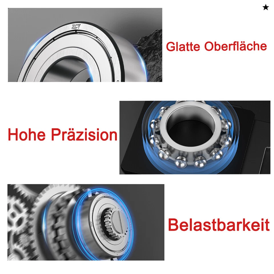 Kugellager Miniatur Mini Rillenkugellager 608 ZZ Innen-Ø 1/2/3/4/5/6/7/8/9~12mm - Bild 2 von 4