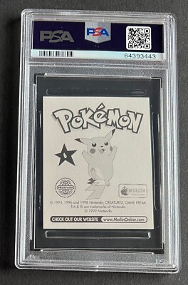 1999 Merlin Pokemon Charizard Sticker #6 PSA 9 | eBay
