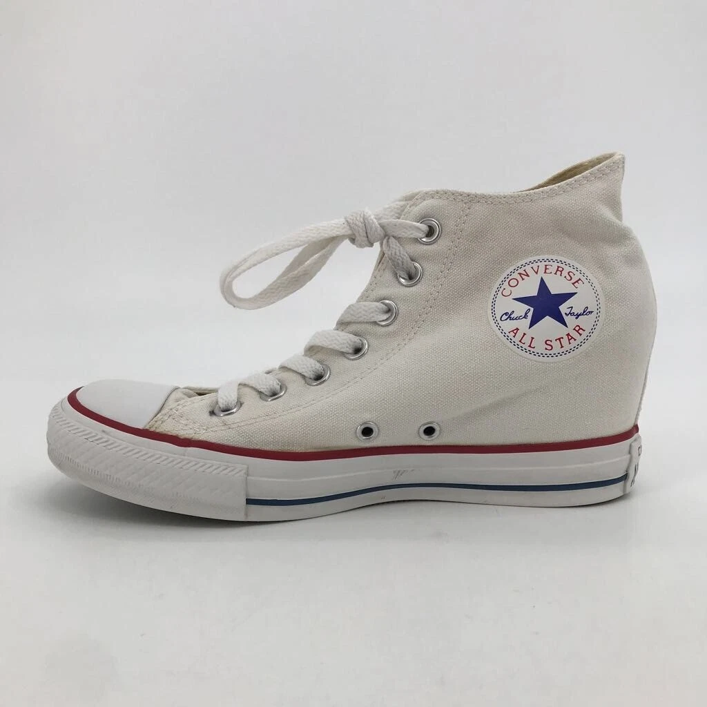 ozono salir préstamo Hidden Wedge Heel Converse Chuck Taylor All Star Sneakers White Fabric  Womens 9 | eBay