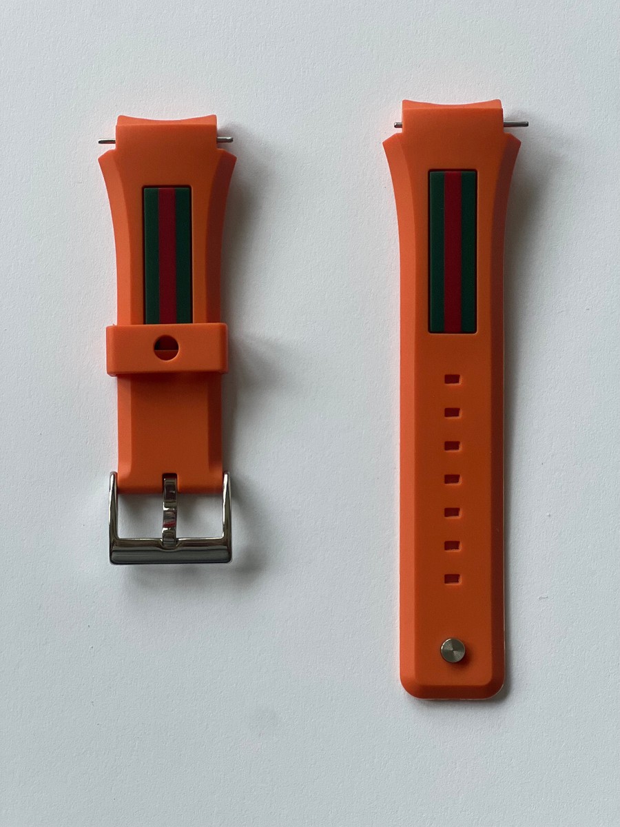 New Replacement Gucci SYNC XXL rubber watchband strap ORANGE