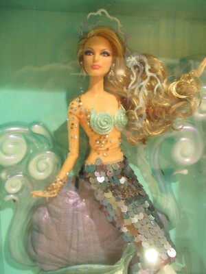 MERMAID GOWN SILKSTONE BARBIE NRFB GOLD LABEL Fashion Model Collection  X8254