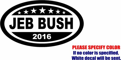 Jeb Bush for President Aufkleber Aufkleber JDM lustig Vinyl Auto Fenster Stoßstange Abstimmung 7" - Bild 1 von 5