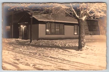 RPPC Unknown Unidentified Location Home Snow Winter Postcard