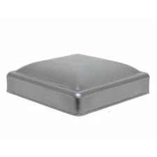 6" Post Cap Pressed Dome Steel Metal Square for Gate Fences | 10 Pack
