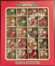 20 Shiny Brite Christopher Radko Christmas Ornaments Rounds Small