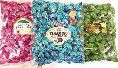 Pure Tiramisu Matcha Tiramisu and Strawberry Tiramisu Chocolate 500g 3 Packs Set