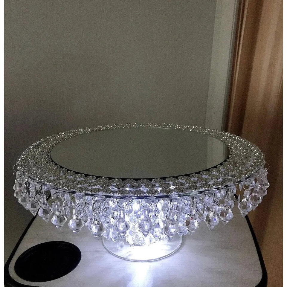 18inch Mirror Top Crystal Cake Stand For weddings - Image 4 of 4