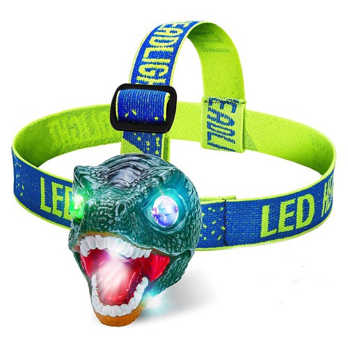 Led Headlamp Powerful Lighting Lightweight Flashlight Children Outdoor Lam Green