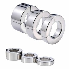 Heavy Duty Magnetic Stainless steel Ball Stretcher Man Enhancer Chastity Ring