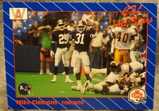 1991 AW Sports CFL Football Card #75 Mike Clemons - William & Mary Alumni - NM