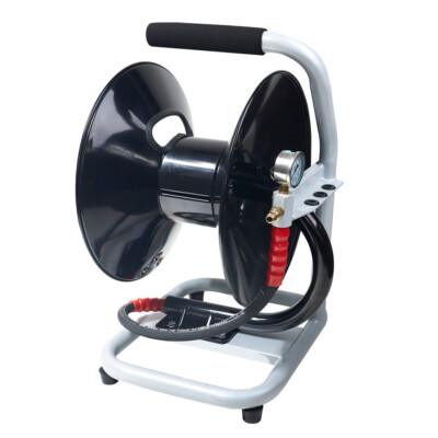 #ad #ad Portable Sewer Jetting Hose Reel w Gauge Nozzle Holders 4000 psi $320.00