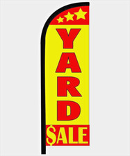 YARD SALE 8 ft tall Feather Swooper Flutter Flag banner KIT