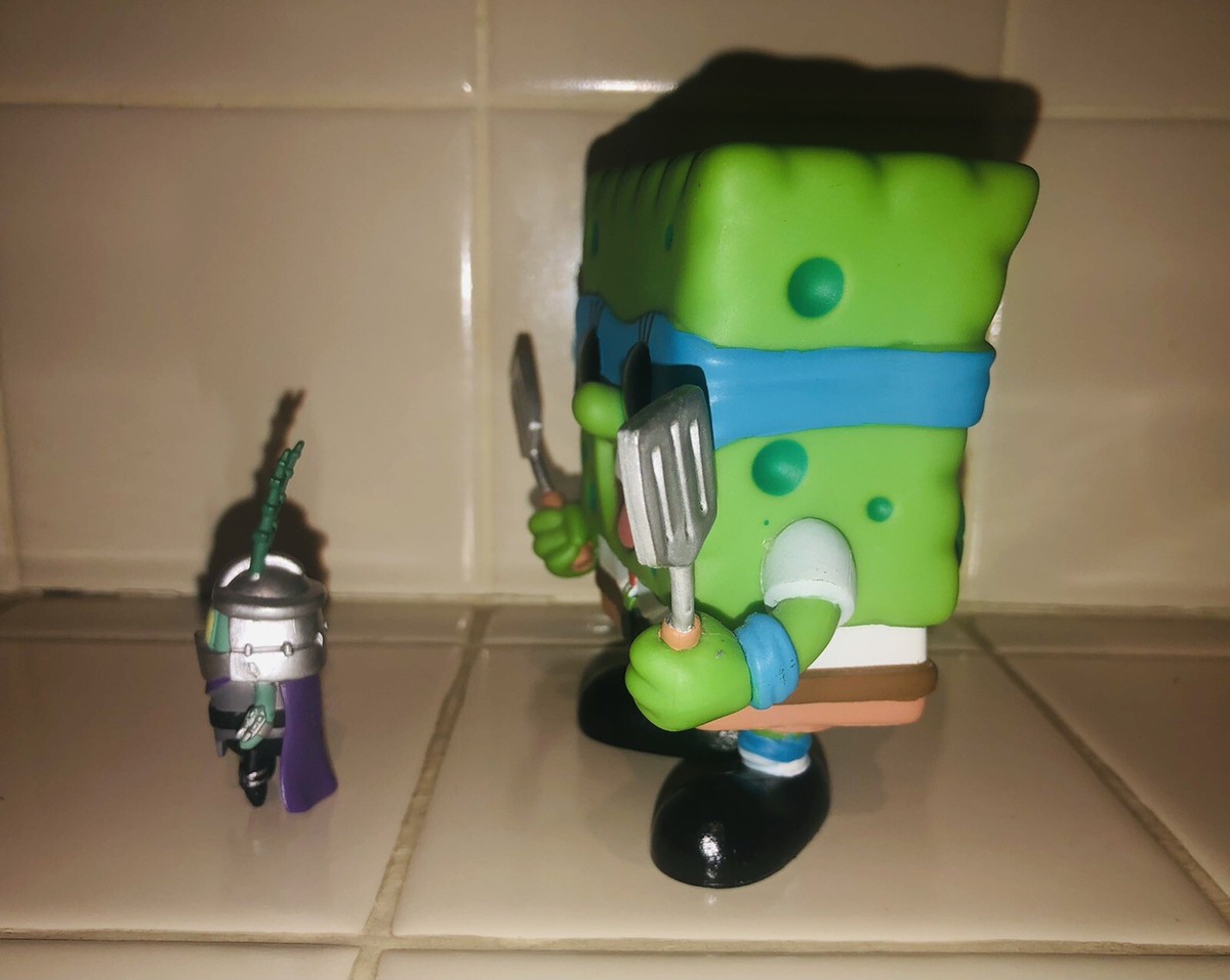 FUNKO POP SPONGEBOB LEONARDO & PLANKTON Ninja Turtles SHREDDER