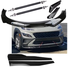 Front Bumper Lip Splitter Spoiler Body Kit Side Skirt For Hyundai Kona Glossy