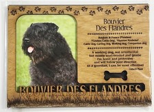 BOUVIER DES FLANDRES Dog Profile Laser Engraved Wood Picture Frame Magnet