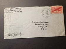 APO 43 NEW GEORGIA, SOLOMON ISLANDS 1944 Censored WWII Army Cover 172 Infantry