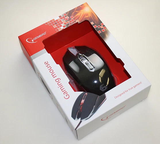 GAMING MOUSE 6 BUTTON RED WIRED OPTICAL ADJUSTABLE GEMBIRD MOUSE 2400 DPI - Image 3 of 3