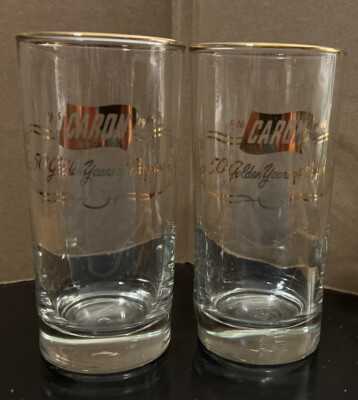 Carson 1916-1966 Carson 50 Golden Years Of  Progress Pint Glass Lot Of 2