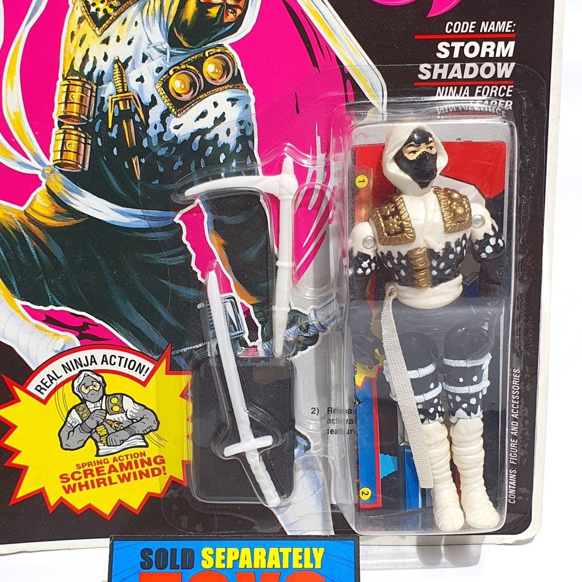 Vtg GI Joe STORM SHADOW UK Ninja Force Euro international MOC