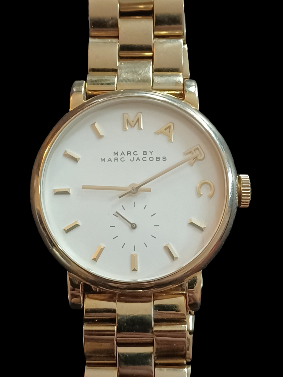 Marc By Marc Jacobs MBM3243 White Dial Gold-tone Women\'s Watch Marc Jacobs Baker White Dial Gold Steel Strap Watch for Women main image 3