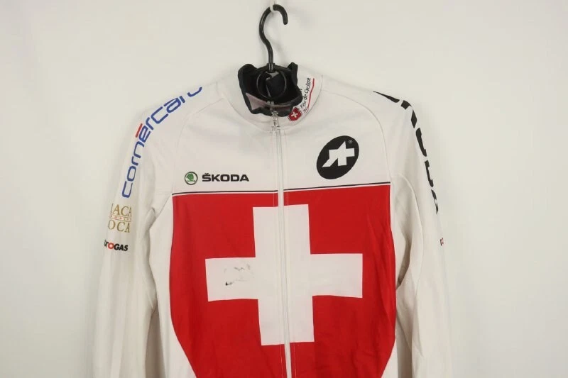 Assos White Polyamide Long Sleeve Full Zipper Switzerland Swiss Cycling Jacket S - Image 2 of 4
