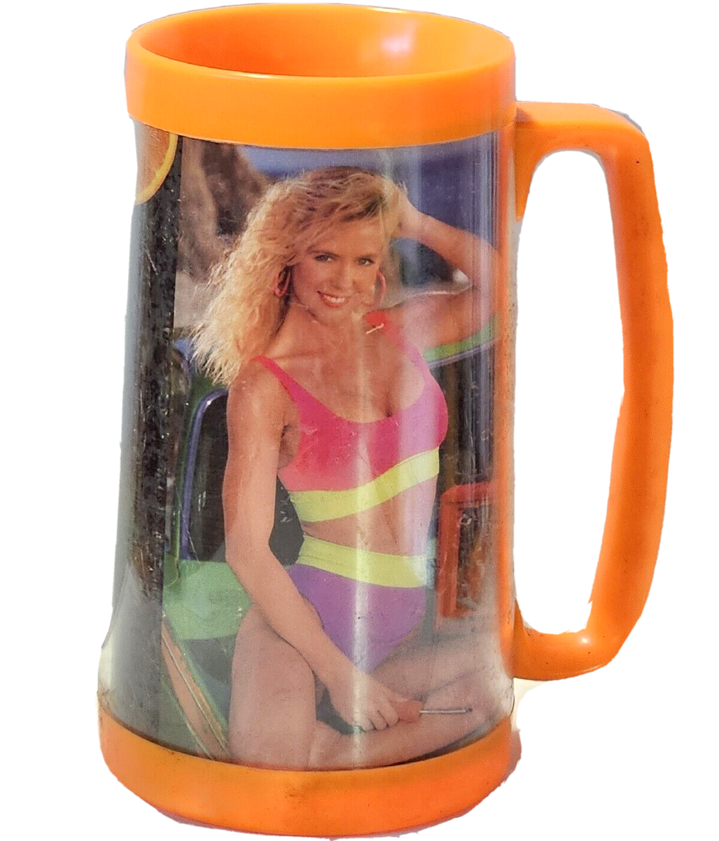 1992 Vintage Snap-On Thermo Serv Plastic Orange Mug 6 3/8