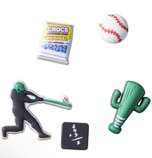 New Original Jibbitz Crocs Jibbitz Charms: Uniquely You Baseball Team 5 pc Pack