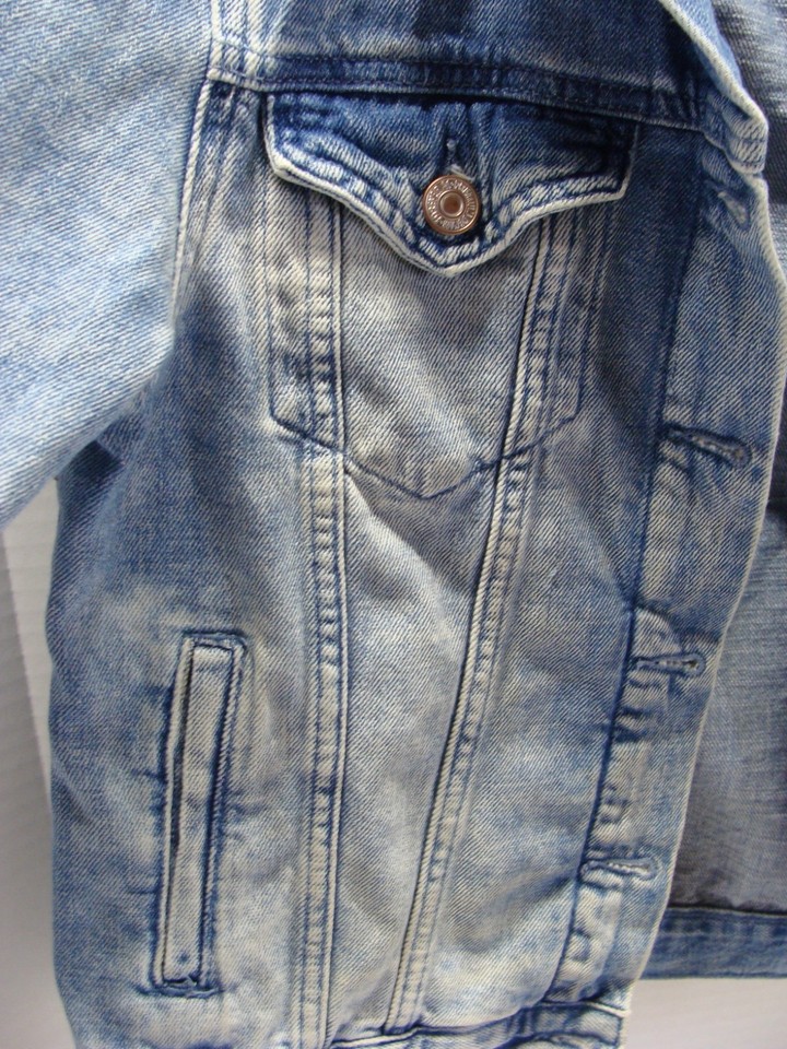 Veste Jean Femme AMI - Bleu Denim - Poche Côté - Taille L - Occasion Très Bon État
