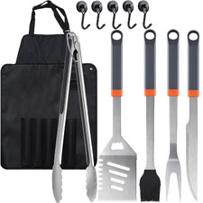 He-Sanqi 11-Piece Grill Tools Set Bbq Grilling Accessories Tongs Spatua