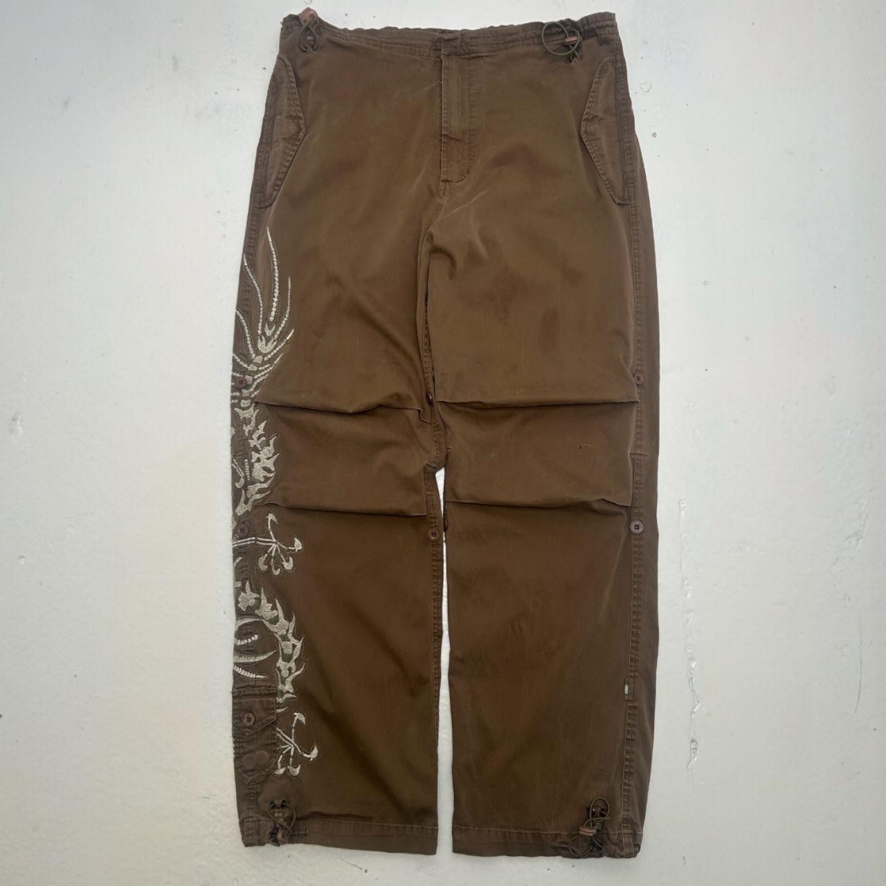 Maharishi Brown Dragon Embroiderd Snopants Trousers image 2