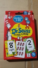 Dr. Seuss Educational Flash Cards Numbers 1-20 to Kids Ages 3 and Up - 36 Cards
