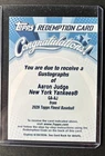 2026 Topps Finest Aaron Judge Gustograph Auto Redemption Card Unscratched GA-AJ