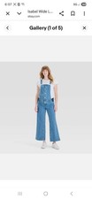 Isabel Wide Leg Maternity Denim Overalls - Maternity Size 16