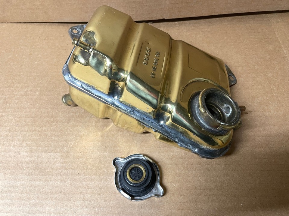 Mercedes W116 W123 W126 Polished Brass Coolant Expansion Tank mercedes-w116-w123-w126-polished-brass-coolant-expansion-tank
