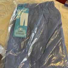 Landau Scrub Pants Size Medium Royal Blue Elastic Waist