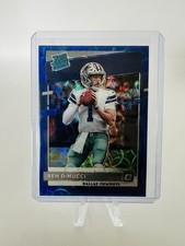 2020 Panini Donruss Optic Rated Rookie Ben DiNucci #200 Blue Scope Prizm