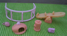 Littlest Pet Shop Chase AND Play Park Playground MOUSE HAT Camera Fence TEETER 