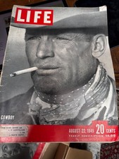 life magazine, August 22, 1949 cowboy very good condition