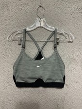 Nike Women's Indy Grey Size Large Padded U-Neck Sports Bra CZ4462-084