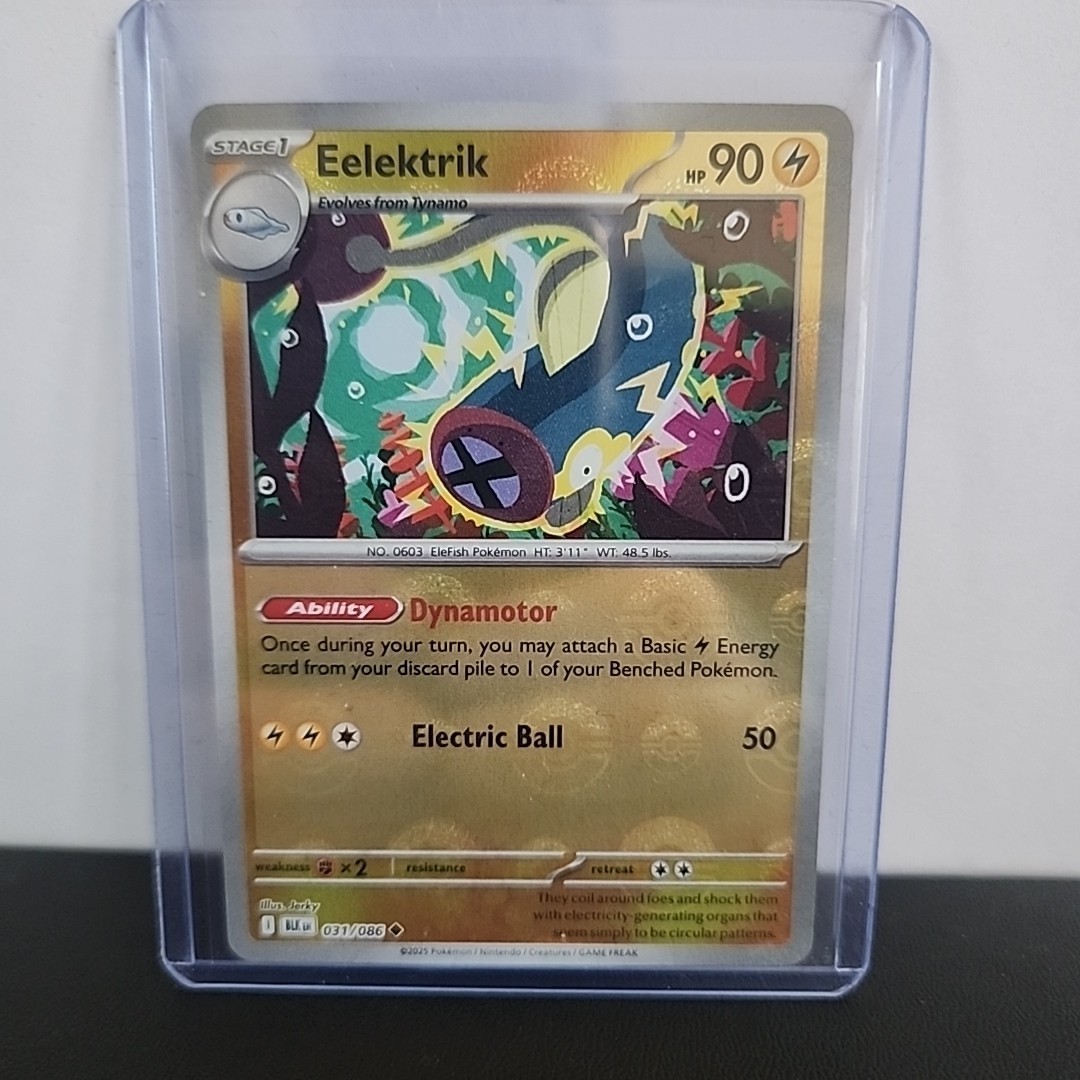 Eelektrik Pokémon 031/086 SV Black Bolt Pokeball Pattern NM Condition