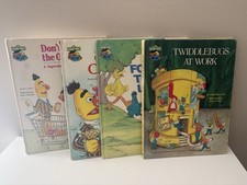 Sesame Street Vintage Hardcover Books Lot Of 4 1980