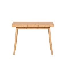Bureau avec 3 tiroirs en bambou table de travail pour bureau Home Office