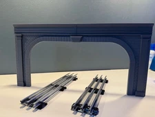 O Gauge Double Tunnel Portal 16"x8" – Northeastern Style Arch