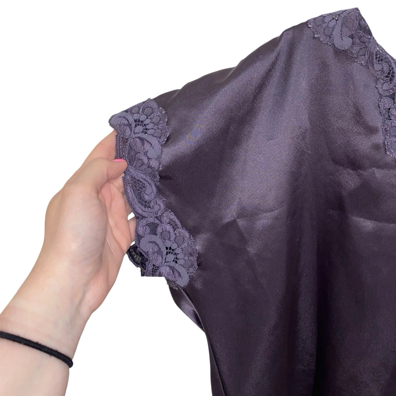 UNDERCOVER Camicia Victoria’s Secret vintage etichetta oro grigio slip taglia small petite